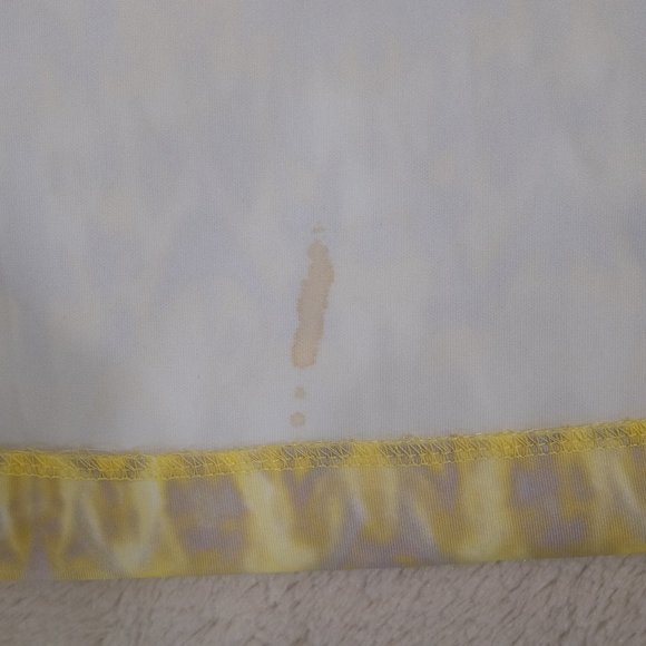 { Calvin Klein Dress } Scuba Fit and Flare Yellow and Gray Dress - Picture 8 of 13